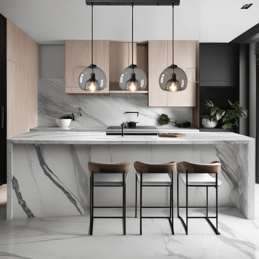 Candeeiros Suspensos Aurelia em Vidro para Cozinhas e Casas de Banho Modernas