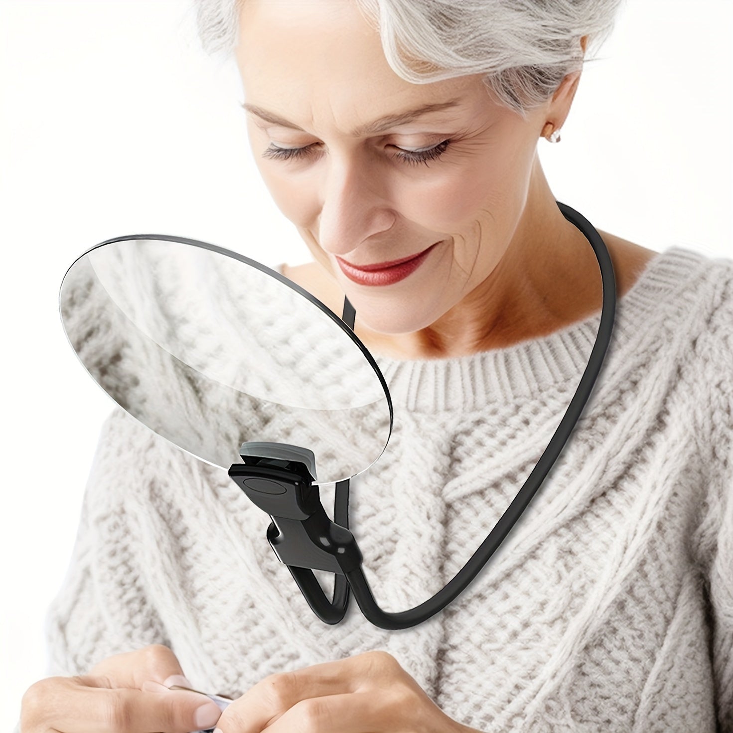 LuminaVista Pro 5x Neck Magnifier For Reading Or Crafting Detail Aid