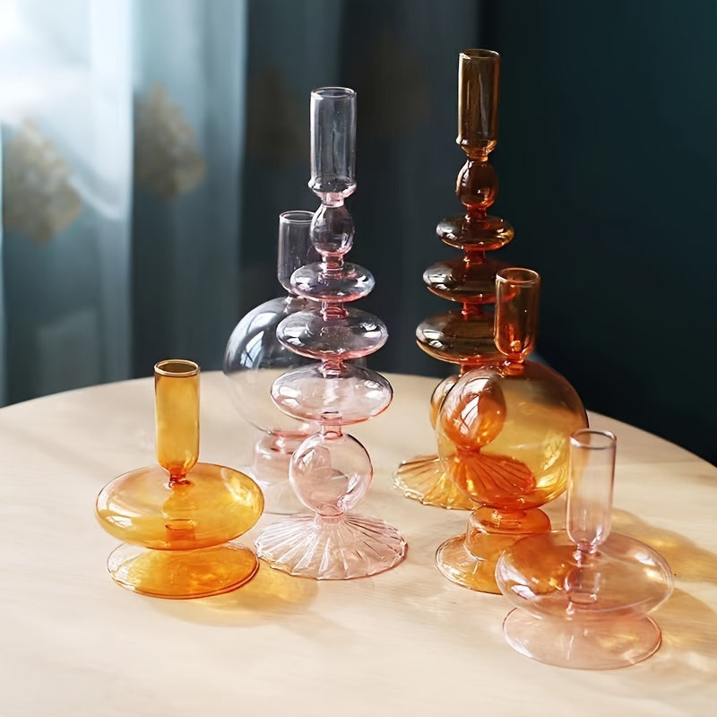 Auravine Glasvase und Kerzenhalter Elegantes Dekorationsstück