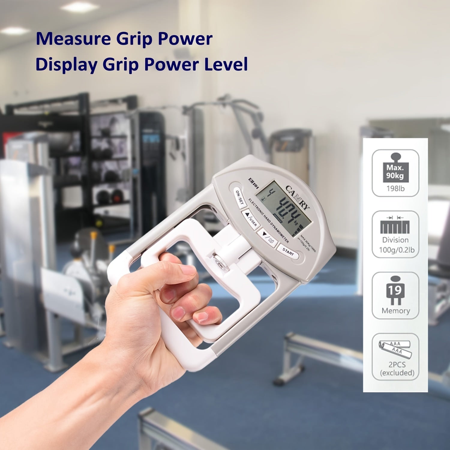 Gripmeter Pro Digitalt greppstyrkemätare med automatisk registrering