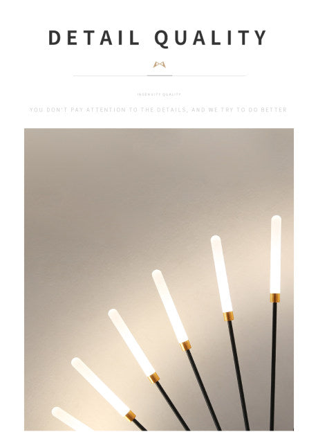 Lampa wisząca LumaSpike w stylu różdżki do nowoczesnych pomieszczeń