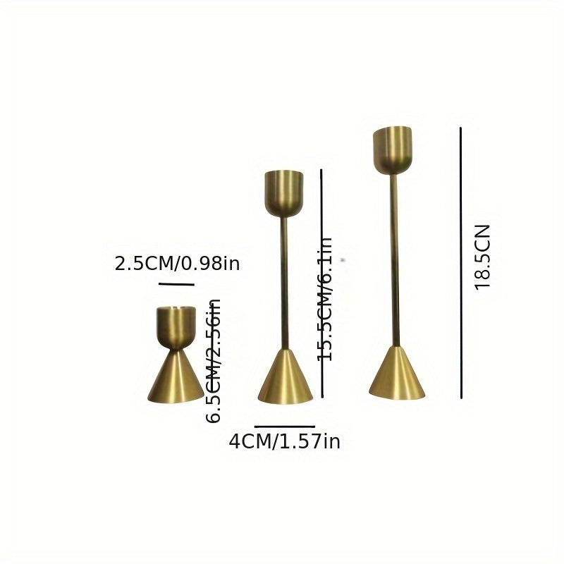 Metallica Trio Three-Piece Candle Holders Kit For Tabletop Decor