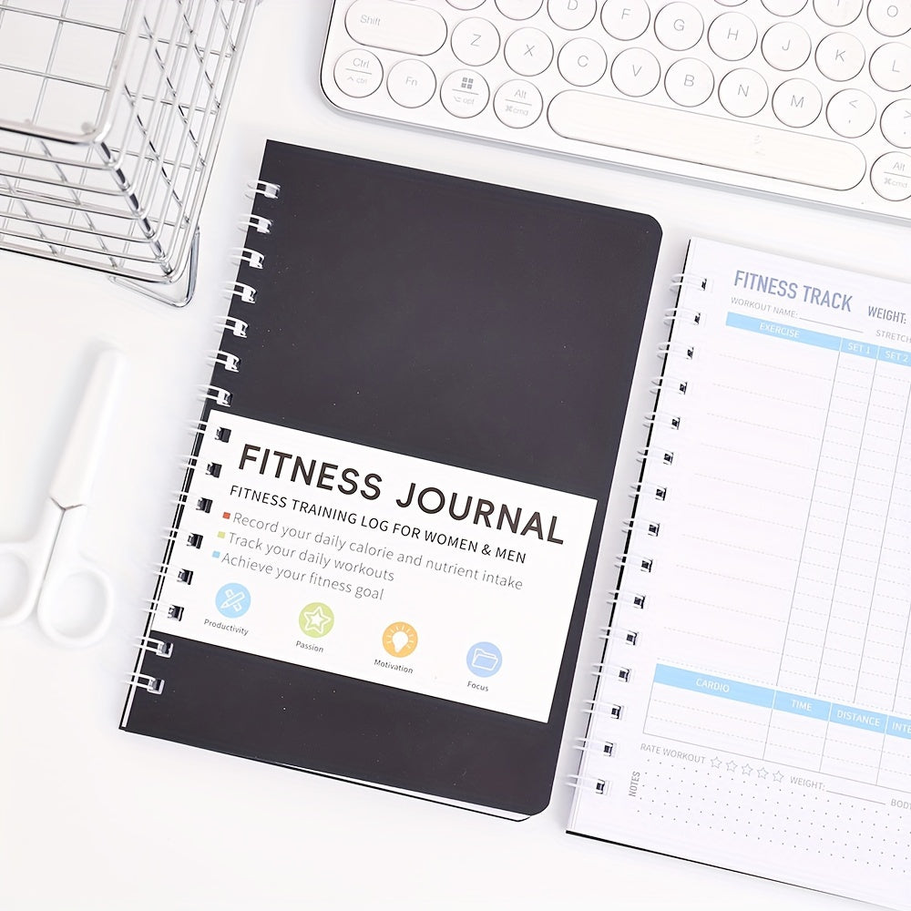 مخطط FitTrack Journal غير المؤرخ لتتبع التمارين والوجبات