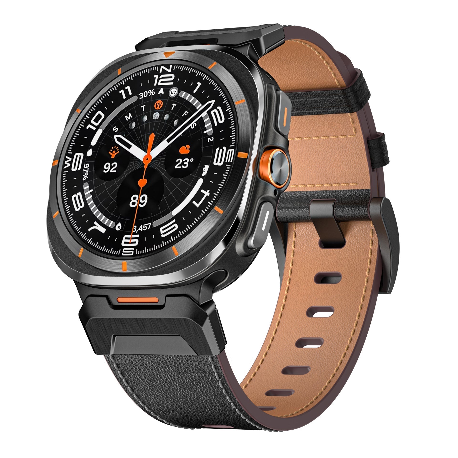 StormForge taktinen nahkaranneke Galaxy Watch Ultra -kelloon