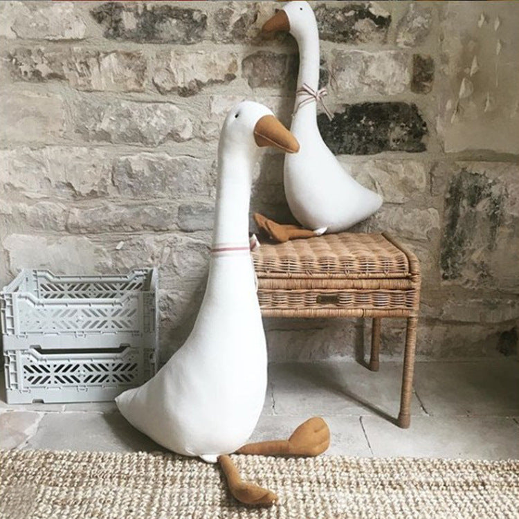 Goose Plush Pillow Doll For Kids Room Decor And Cozy Nap Time Comfort, Soft Surface