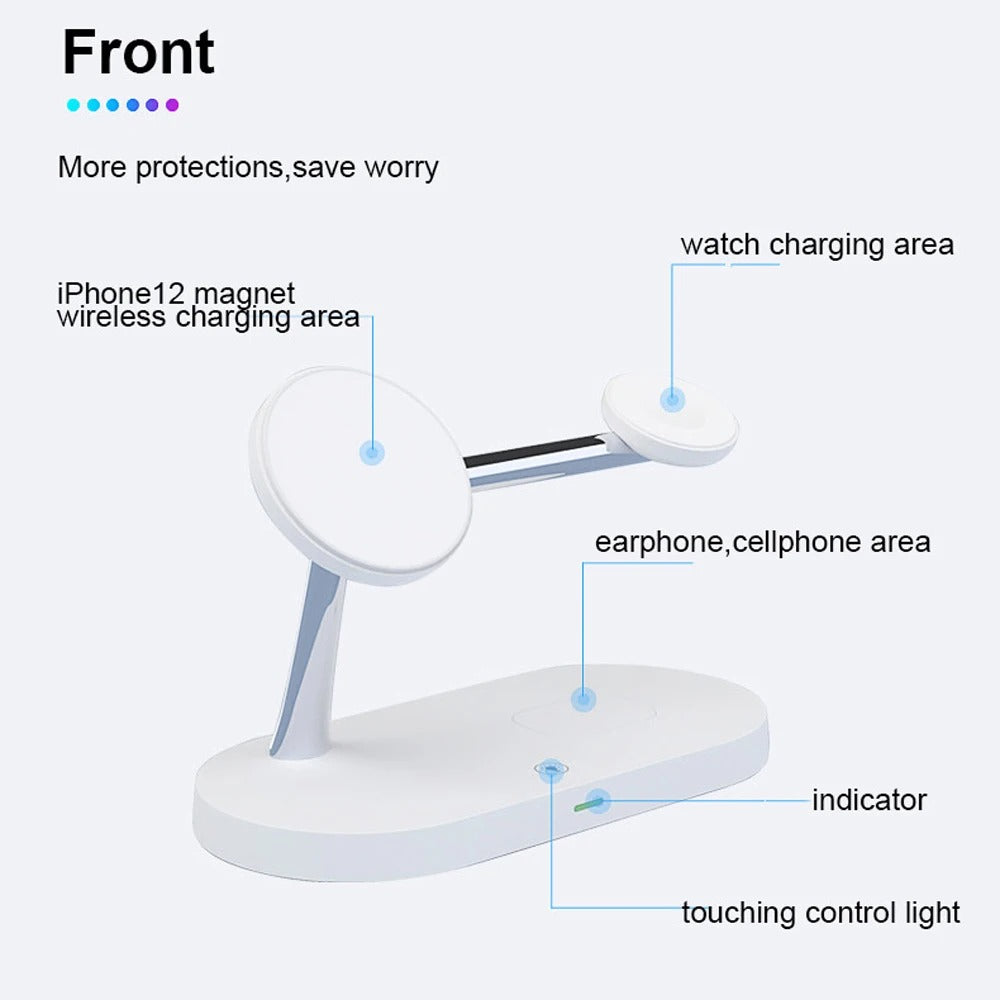 NovaHalo MagSafe 5-In-1 Night Light Charging Dock Hub