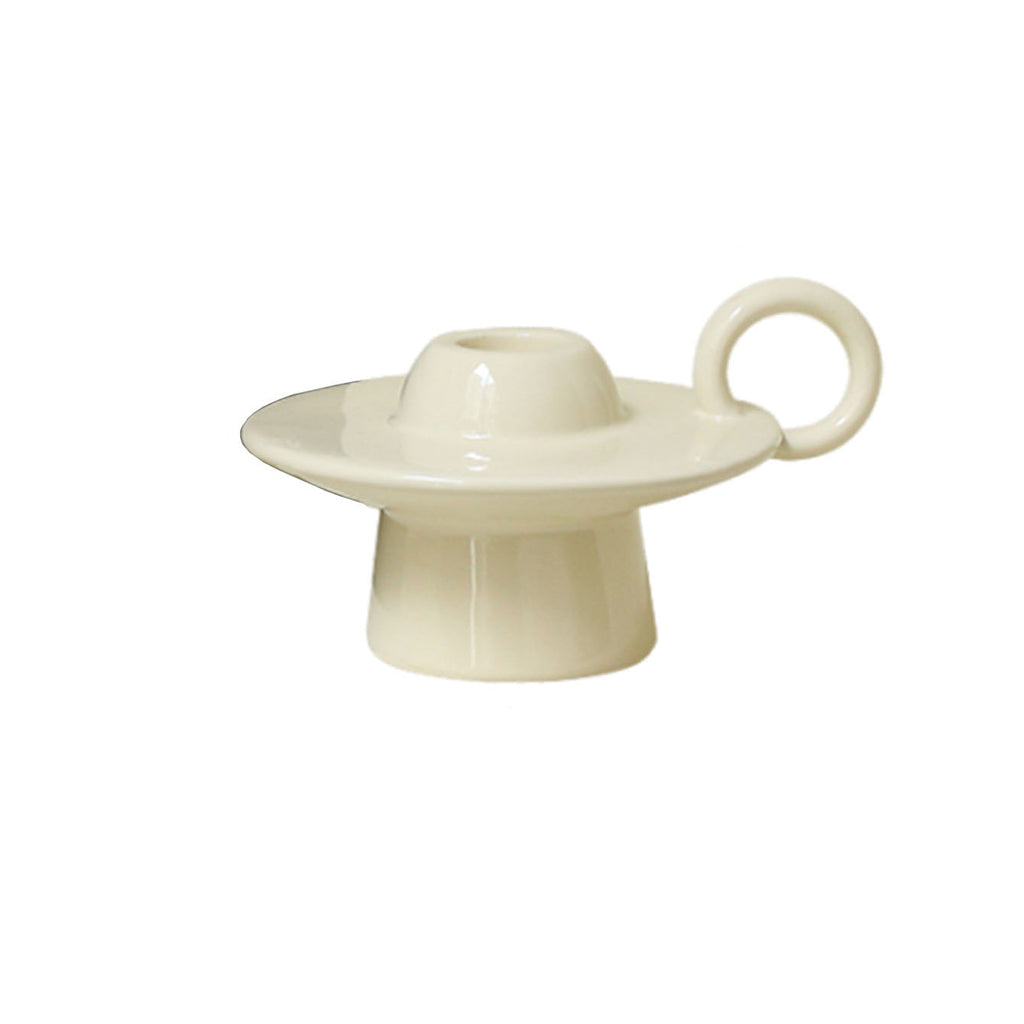 Orbita Ceram Candle Stand In Vintage UFO Style For Tables