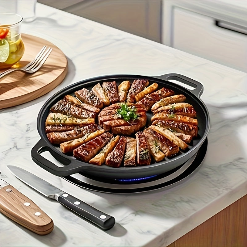 Griddlepro Cast Iron Griddle Skillet for Even Heat and Multi Cooking