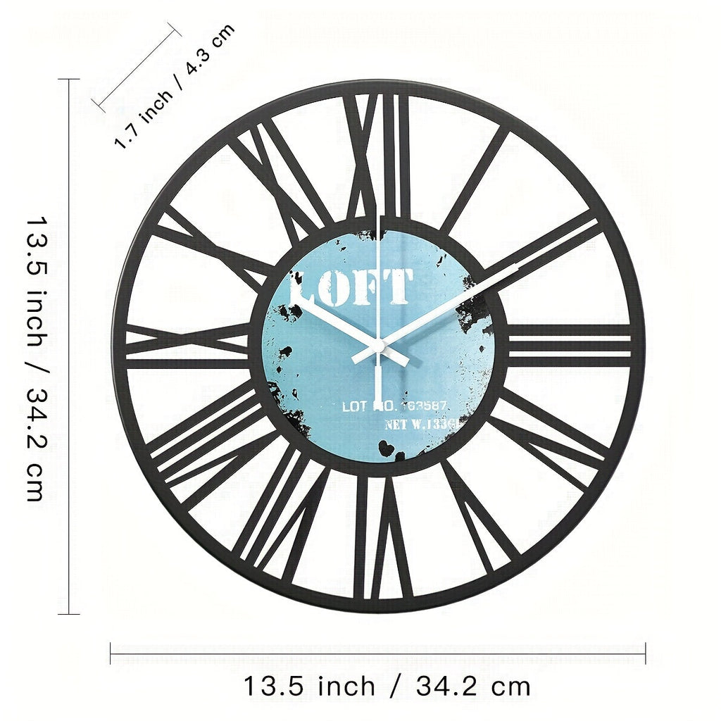 Romanica Color Retro Wall Clock With Roman Numerals