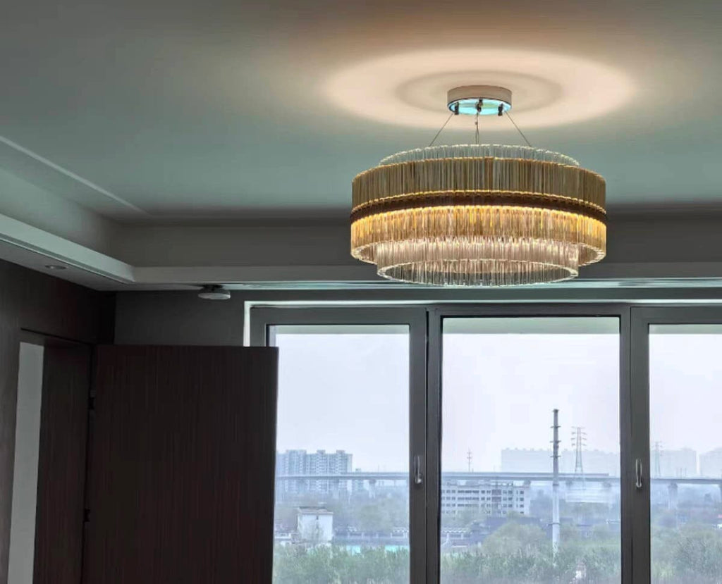 Candeeiro de Cristal em Vidro Aurelia para Iluminação Intemporal de Casa