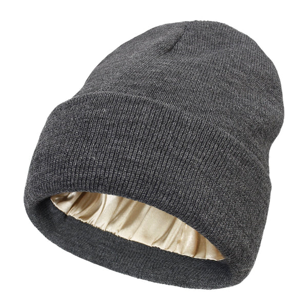 Noor Silk Winter Hat – Wool & Silk – Anti-Frizz Hair Protection
