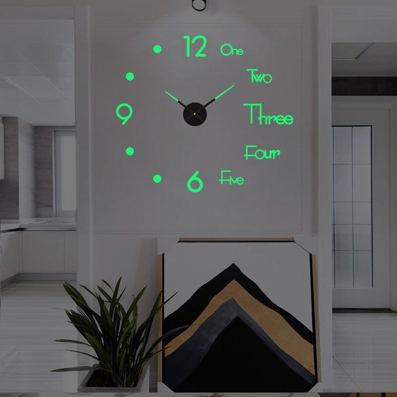 Sleek Modern Wall Clock With 3D Numerals That Float