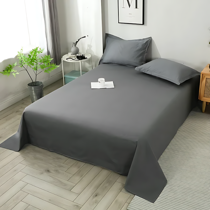SereneLoom Flat Sheet In Organic Cotton With Soft And Breathable Comfort