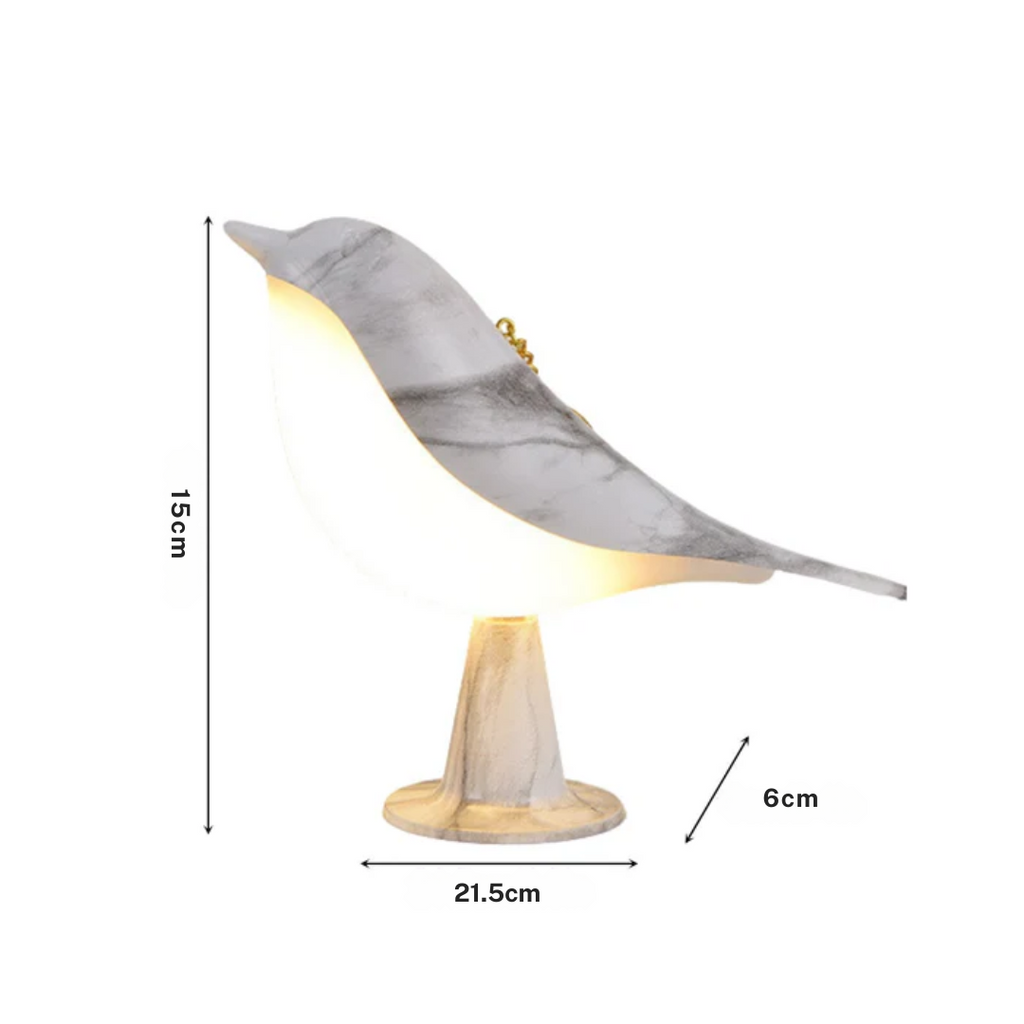 Luz Noturna LED Sem Fios AeroNest Bird com Brilho Aconchegante