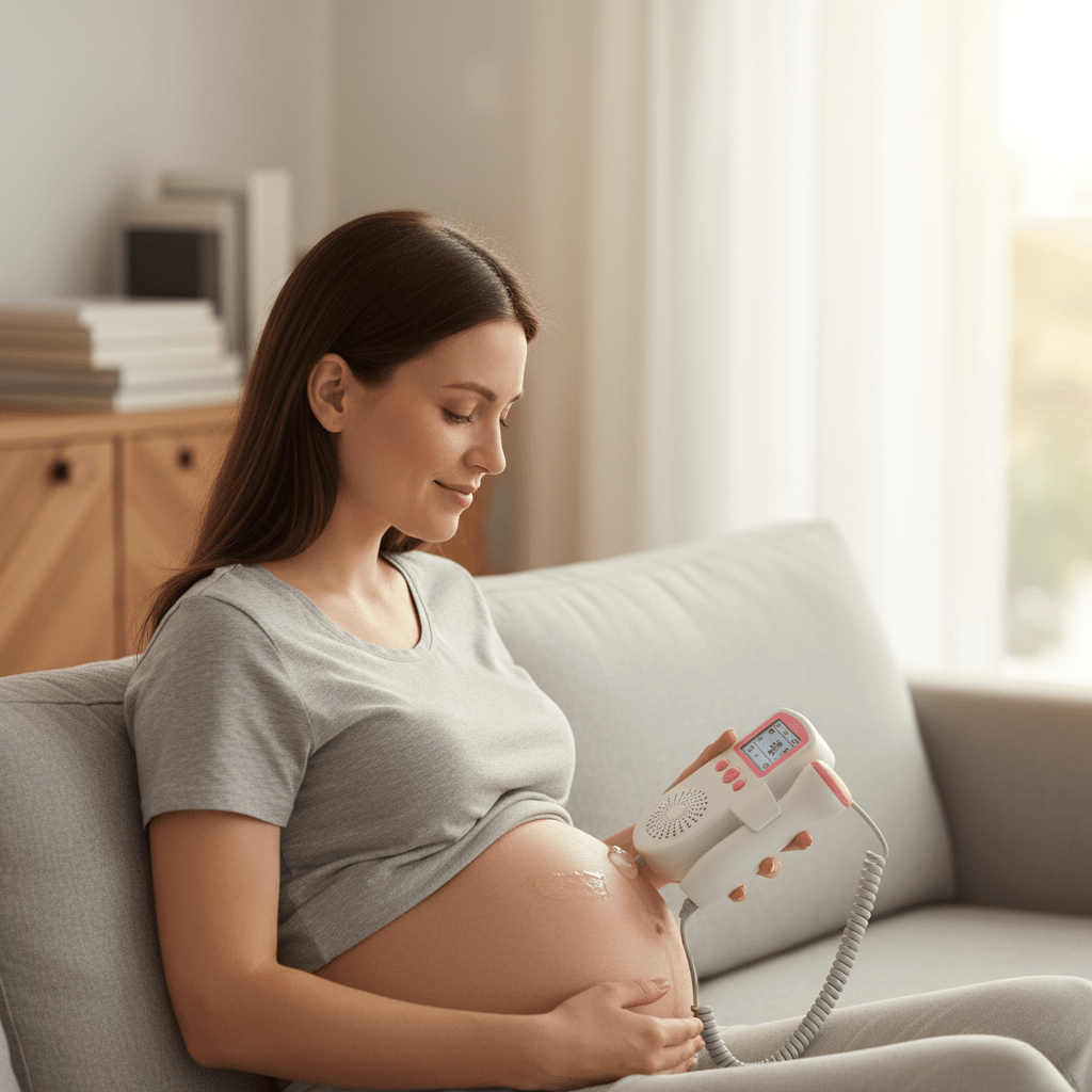 BabyPulse Monitor Portatile del Battito Cardiaco Fetale con Display LCD per un Facile Monitoraggio a Casa