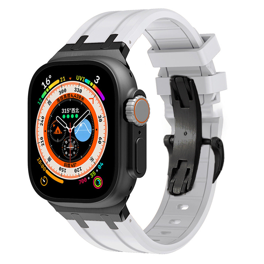 Bracelet en silicone NovaLink pour Apple Watch avec adaptateur en titane