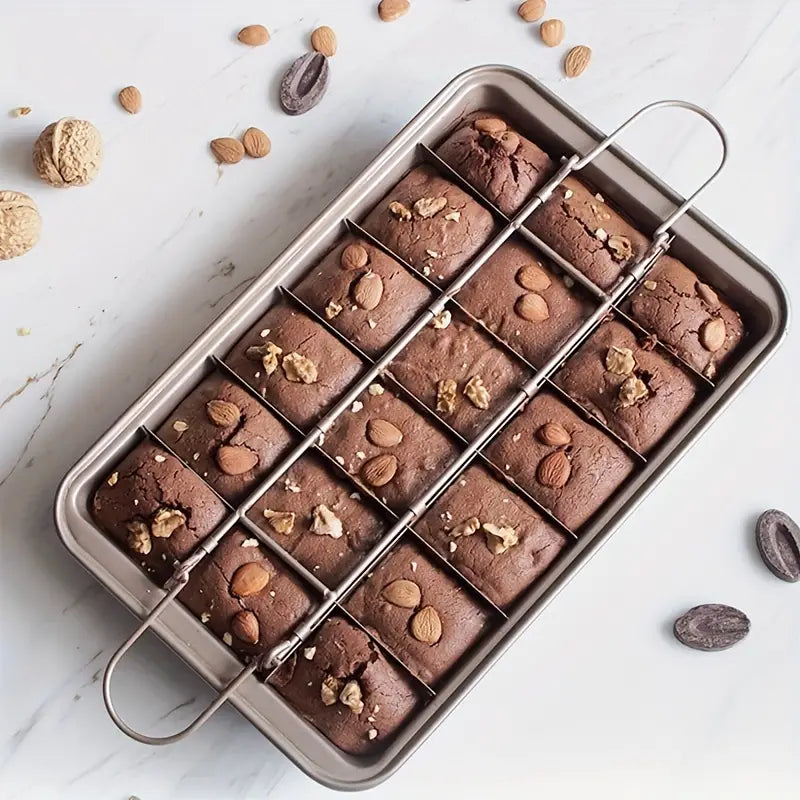 Livra tapadásmentes brownie sütő 18 szeletelős elválasztóval
