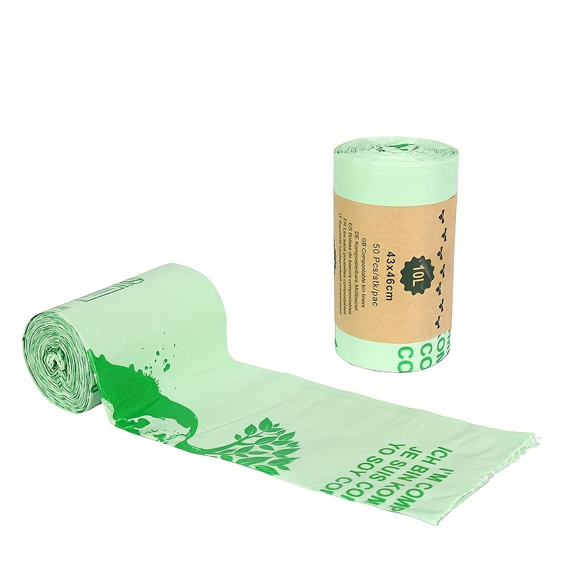 Sacii compostabili Ecobinz Extra Groși pentru deșeuri alimentare, capacitate 6L până la 30L, 3 galoni, 50/25 role