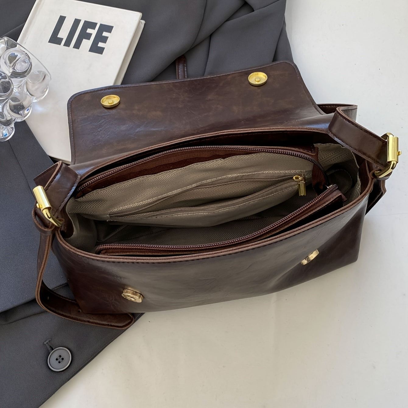 Nova Everyday Satchel With Flap For College Life And Party Nights