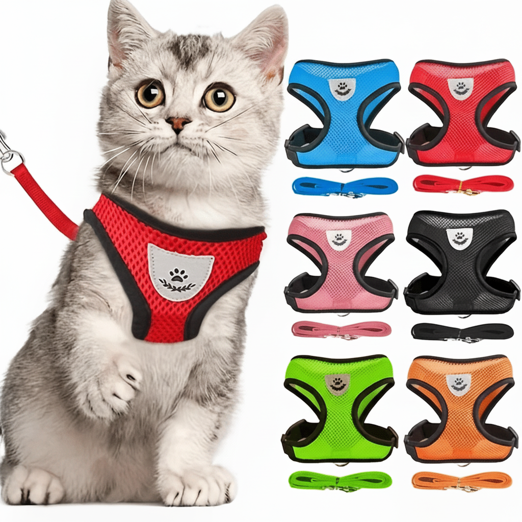 Nightwalk Reflective Vest With Leash For Dogs And Cats