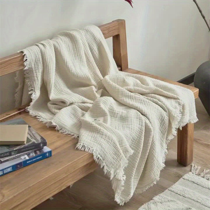 Softcloud 4-Layer Cotton Crepe Blanket For Everyday Use And Comfort