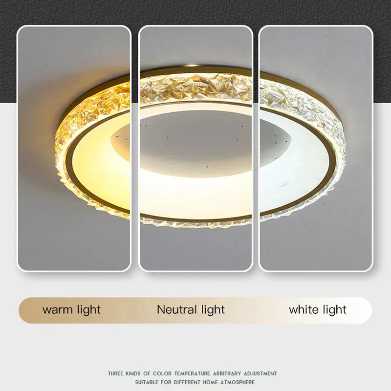 Lustr Aurelia Gold Crystal pro jídelny a další prostory