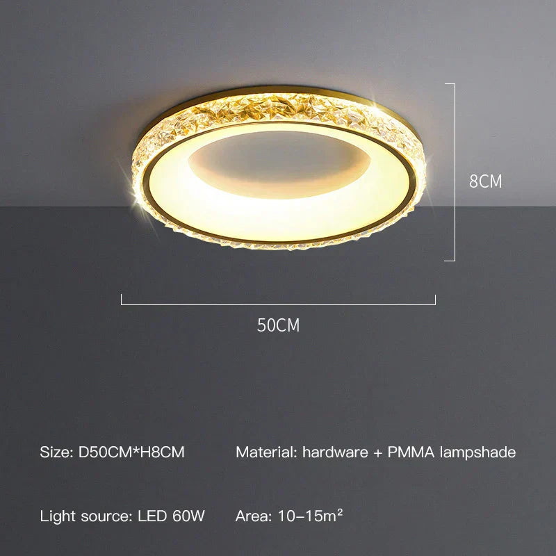 Lustr Aurelia Gold Crystal pro jídelny a další prostory