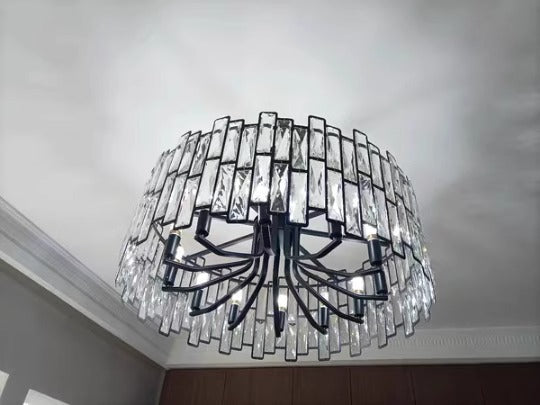 סדרת נברשות LED קריסטל Luna לעיצוב פנים מודרני