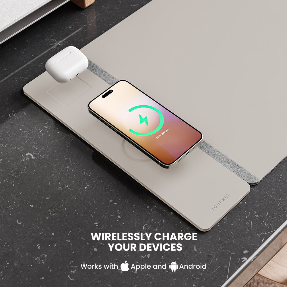 Covoraș de birou NovaCharge ALTI cu încărcare wireless pentru spații de lucru moderne
