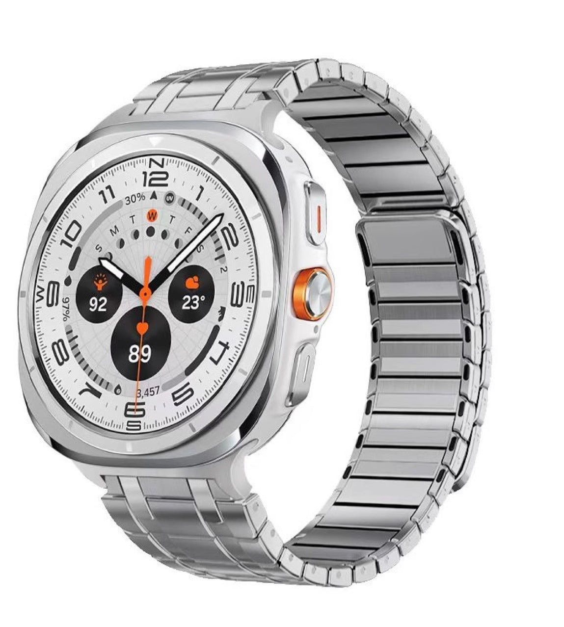AstraFlex Buzlu Çelik Manyetik Kordon Samsung Galaxy Watch Ultra için