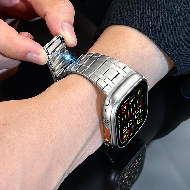 Magnetyczna opaska Apex Frosted Steel do Apple Watch