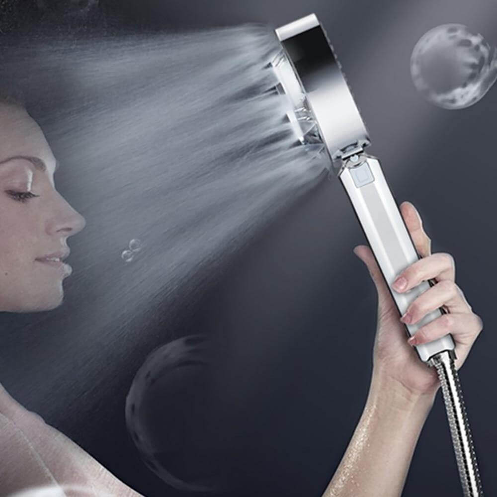 Doccia a Doppia Faccia AquaPulse ad Alta Pressione con Dispenser di Sapone per Uso Domestico