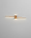 LumaVale LED-vegglampe med trestrukturfinish, minimalistisk, for oppholdsrom
