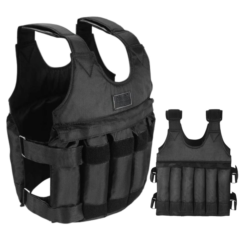 Powerwear Adjustable Weighted Vest With 110 Lb Capacity For Training