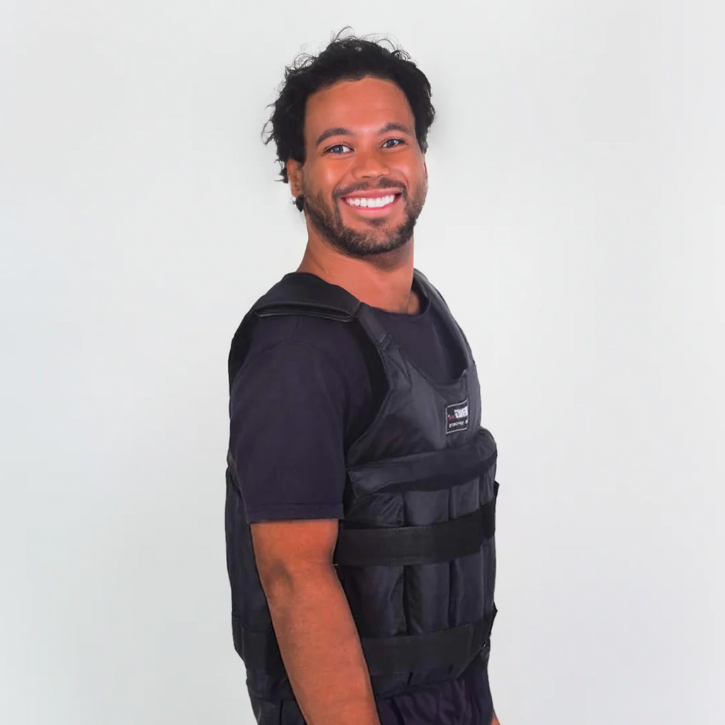 Powerwear Adjustable Weighted Vest With 110 Lb Capacity For Training