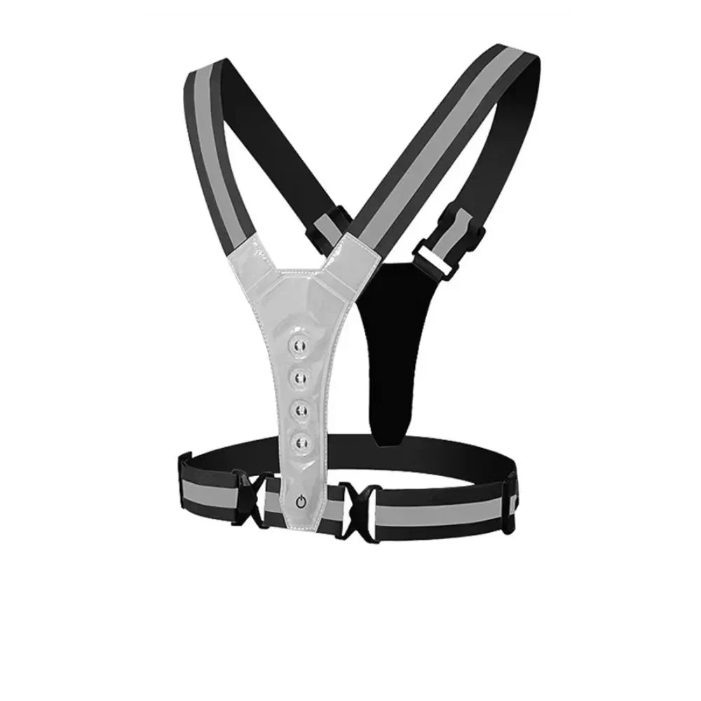 LumaRun Reflective LED Night Running Vest With Adjustable Lights
