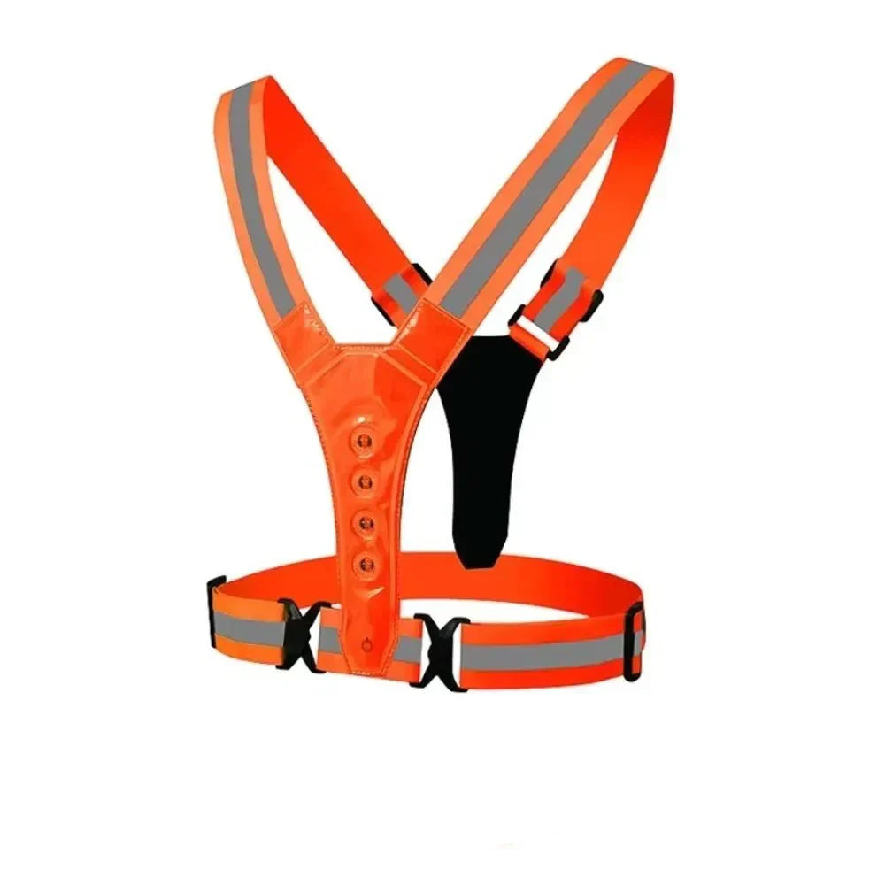LumaRun Reflective LED Night Running Vest With Adjustable Lights