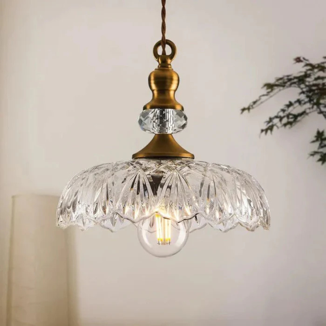 Lampada a Sospensione Retro Astra in Vetro per Sala da Pranzo