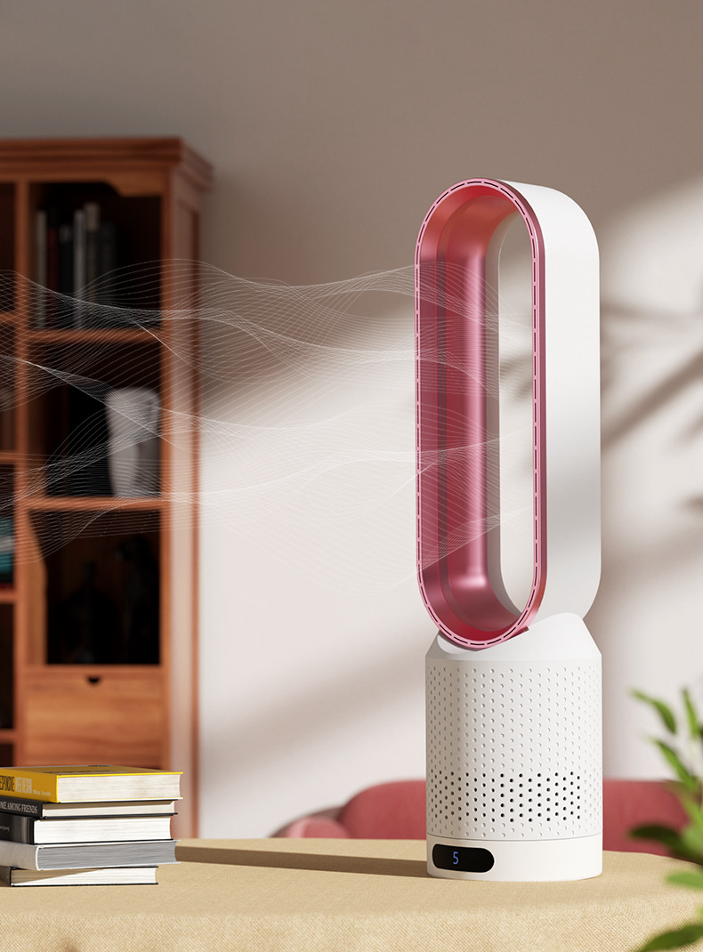 Purificador de aire inteligente sin aspas y ventilador de enfriamiento para hogar y oficina
