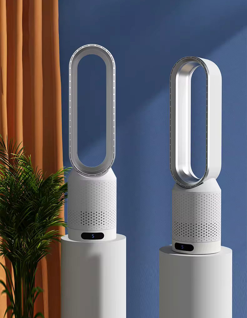 Purificador de aire inteligente sin aspas y ventilador de enfriamiento para hogar y oficina