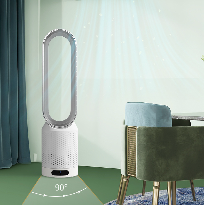 Purificador de aire inteligente sin aspas y ventilador de enfriamiento para hogar y oficina