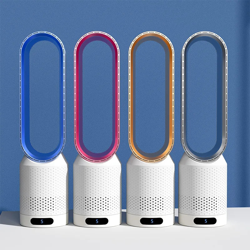 Purificador de aire inteligente sin aspas y ventilador de enfriamiento para hogar y oficina