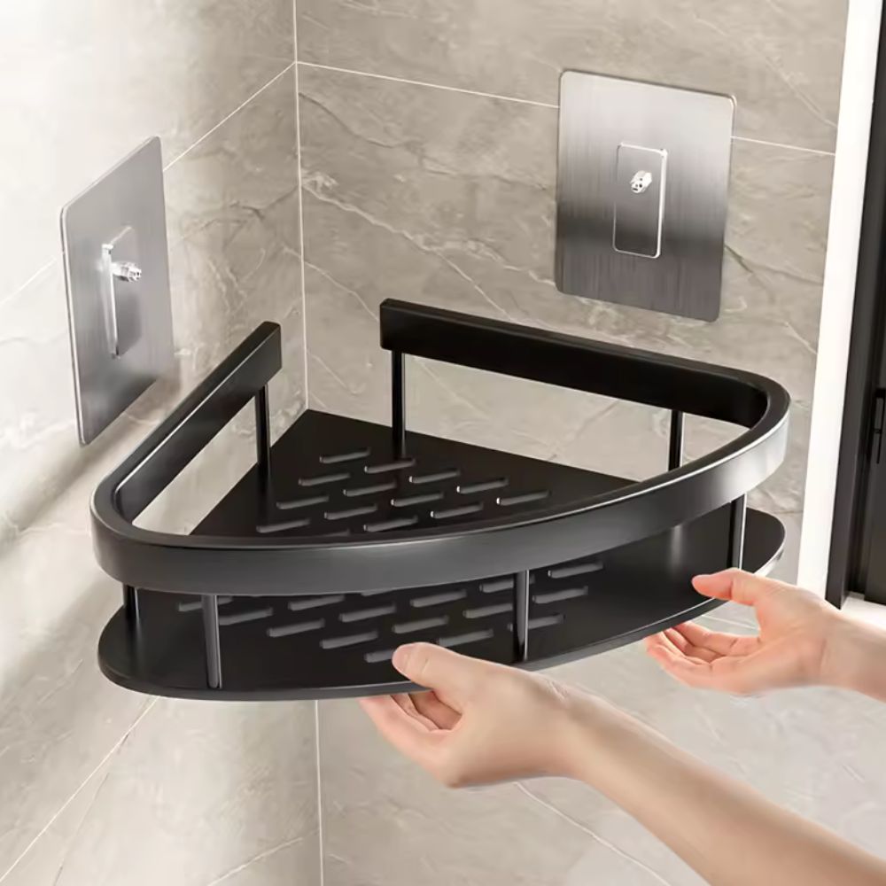 Aluma Curve sprchový organizér Moderní koupelnový pořadač udržuje sprchy uklizené
