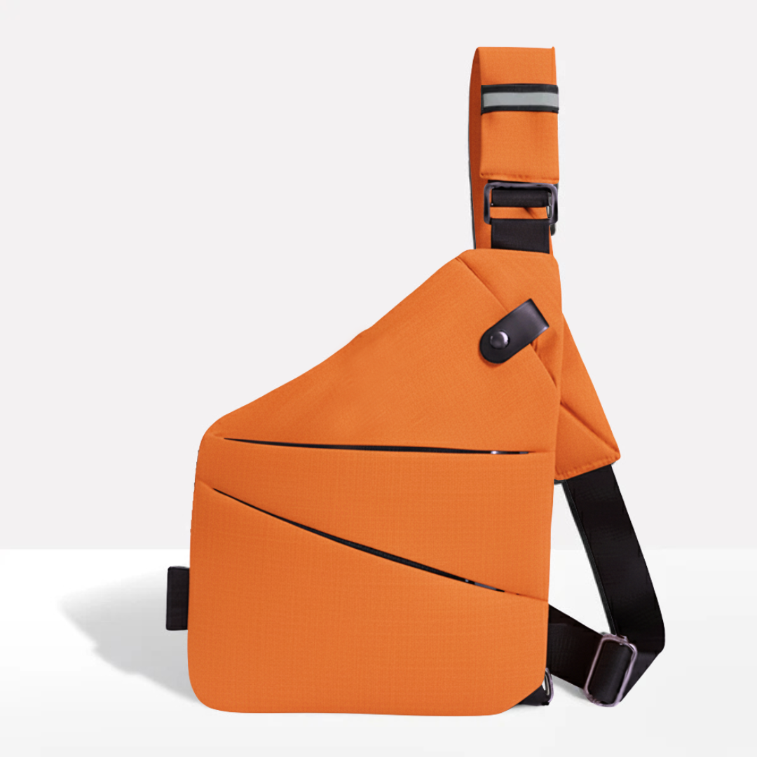 VogueLock Black Crossbody Bag With Rfid Protection And Waterproof Build