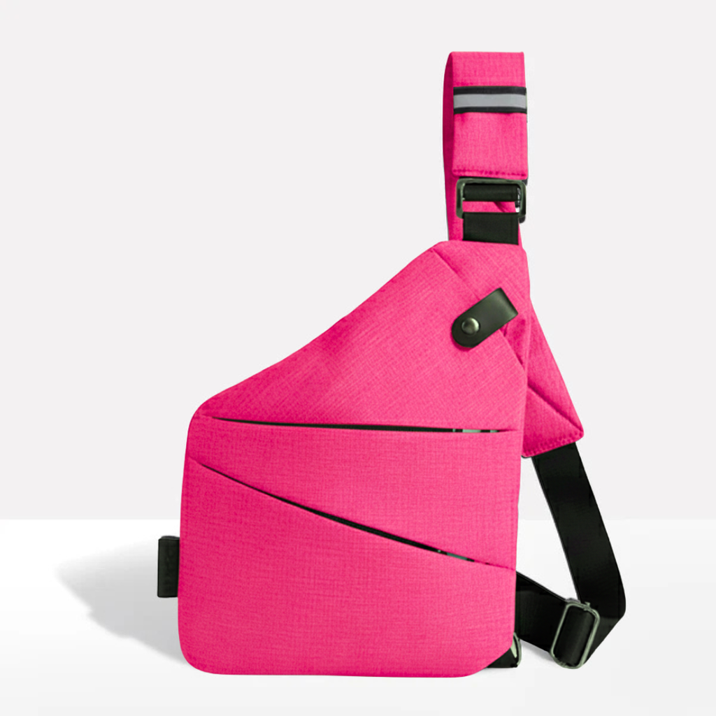 VogueLock Black Crossbody Bag With Rfid Protection And Waterproof Build