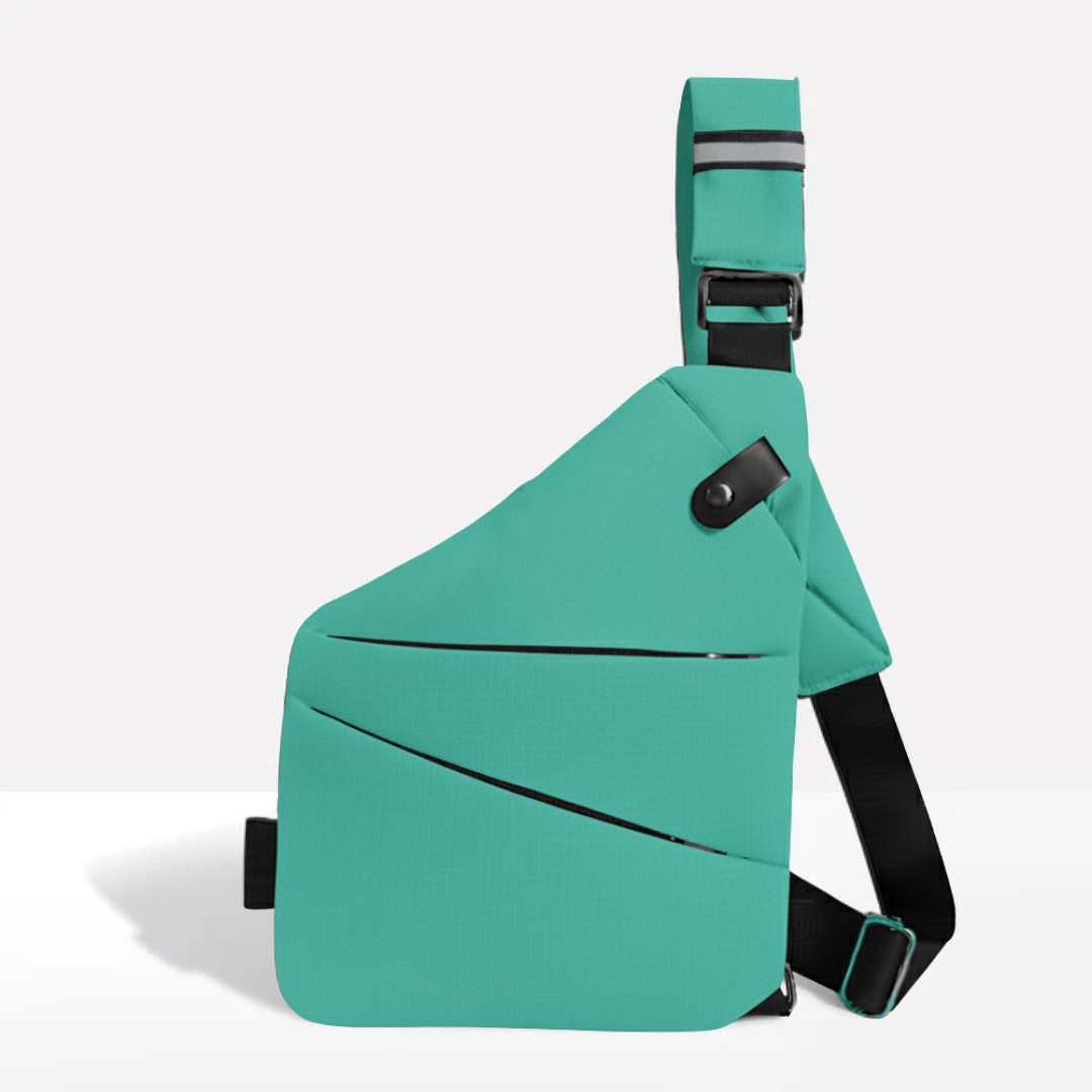 VogueLock Black Crossbody Bag With Rfid Protection And Waterproof Build