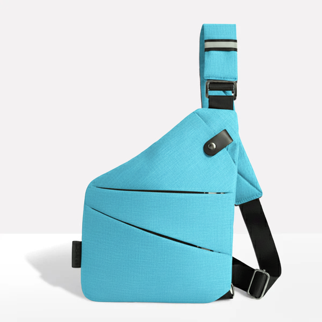 VogueLock Black Crossbody Bag With Rfid Protection And Waterproof Build
