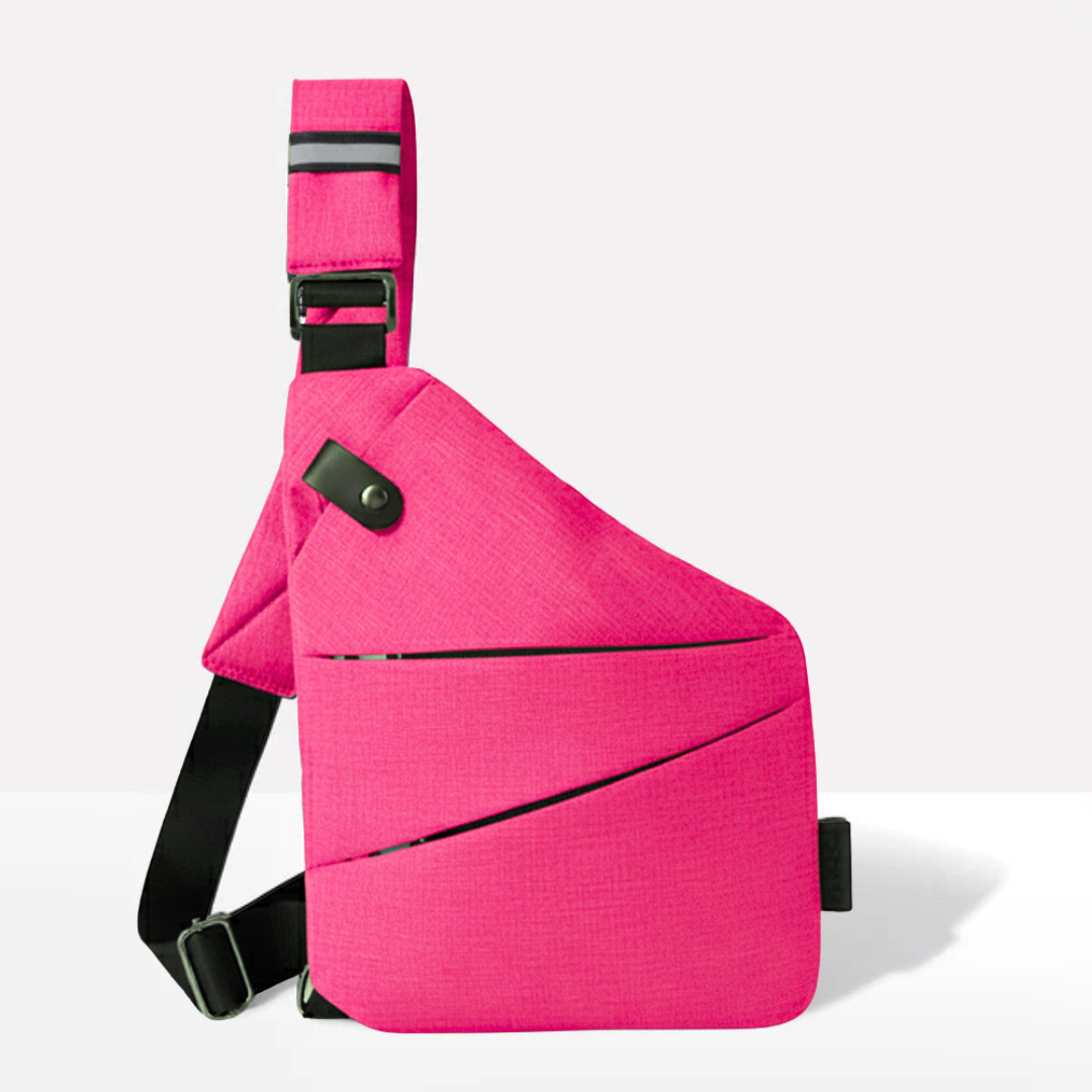 VogueLock Black Crossbody Bag With Rfid Protection And Waterproof Build