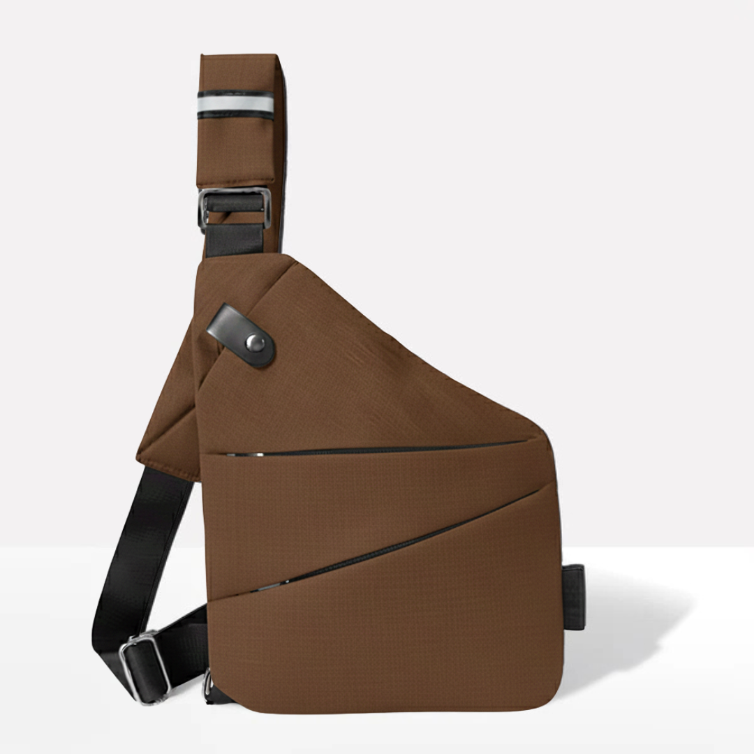 VogueLock Black Crossbody Bag With Rfid Protection And Waterproof Build
