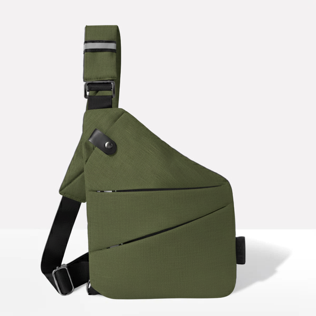 VogueLock Black Crossbody Bag With Rfid Protection And Waterproof Build